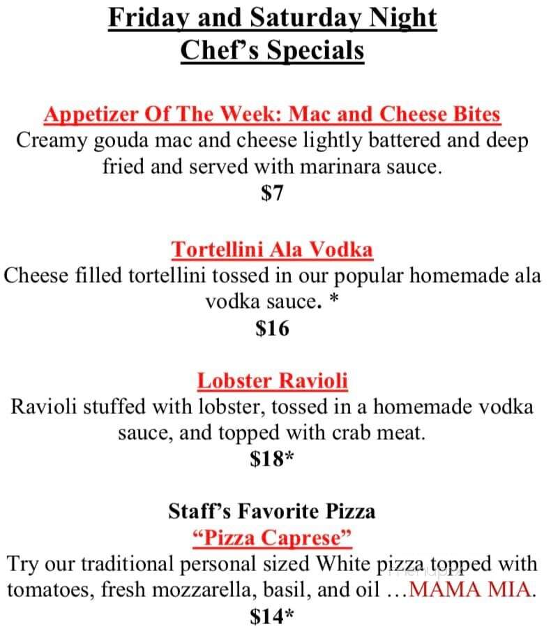 Joe & Mimma's Italian Pizza - Yorktown, VA menu_pic