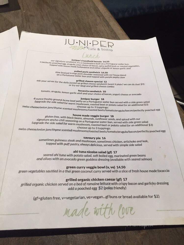 Juniper Cafe & Bistro - Edmonton, AB