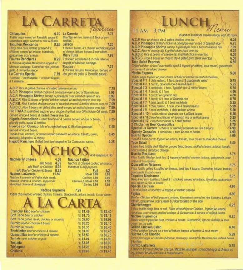 La Carreta Mexican Restaurant - Newport, TN