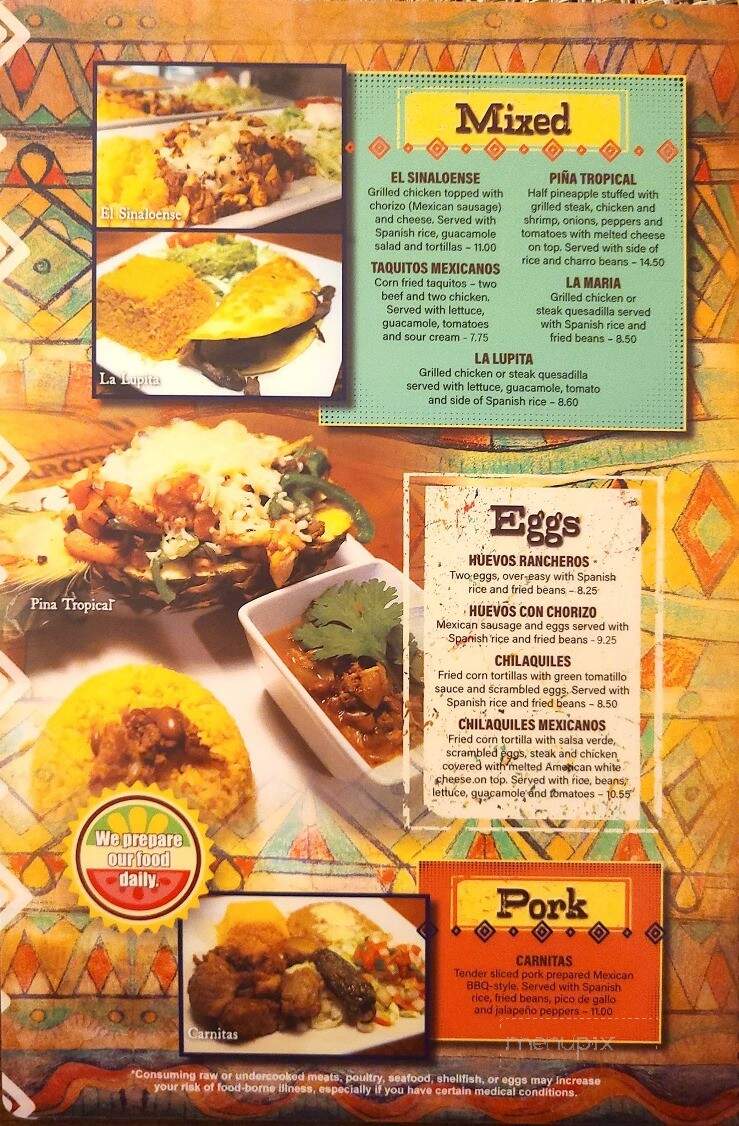 El Portal - Morganton, NC menu_pic
