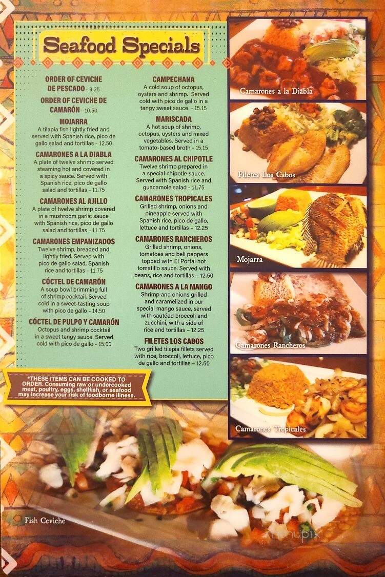 El Portal - Morganton, NC menu_pic