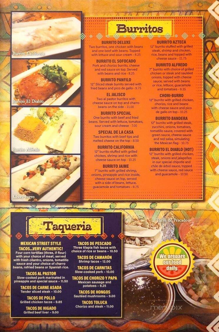 El Portal - Morganton, NC menu_pic