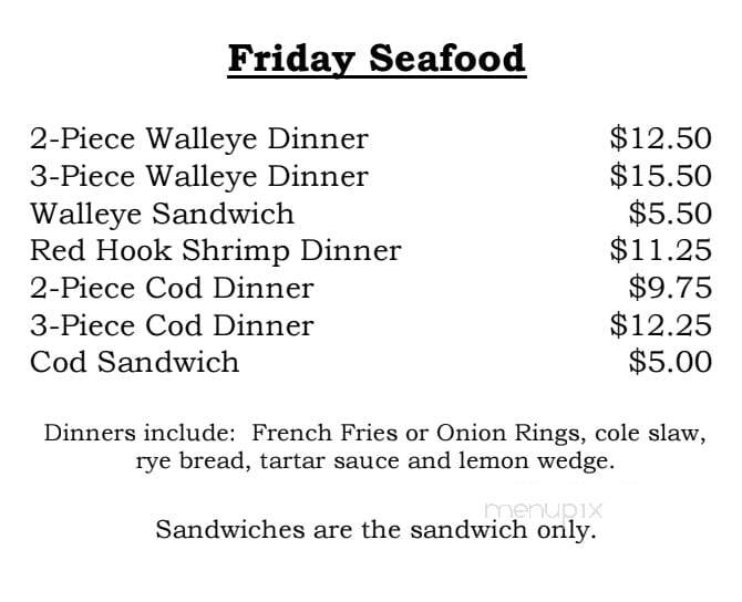 Manning's Irish Pub - Sheboygan, WI menu_pic