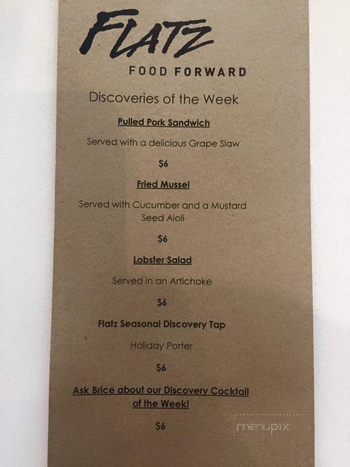 Flatz Restaurant - Broomfield, CO menu_pic