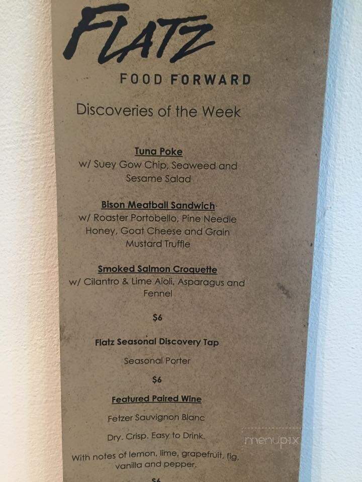 Flatz Restaurant - Broomfield, CO menu_pic