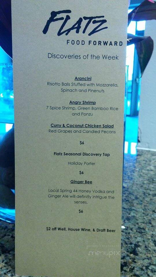 Flatz Restaurant - Broomfield, CO menu_pic