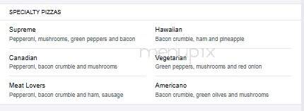 Meatsauce Pizza - Brantford, ON menu_pic