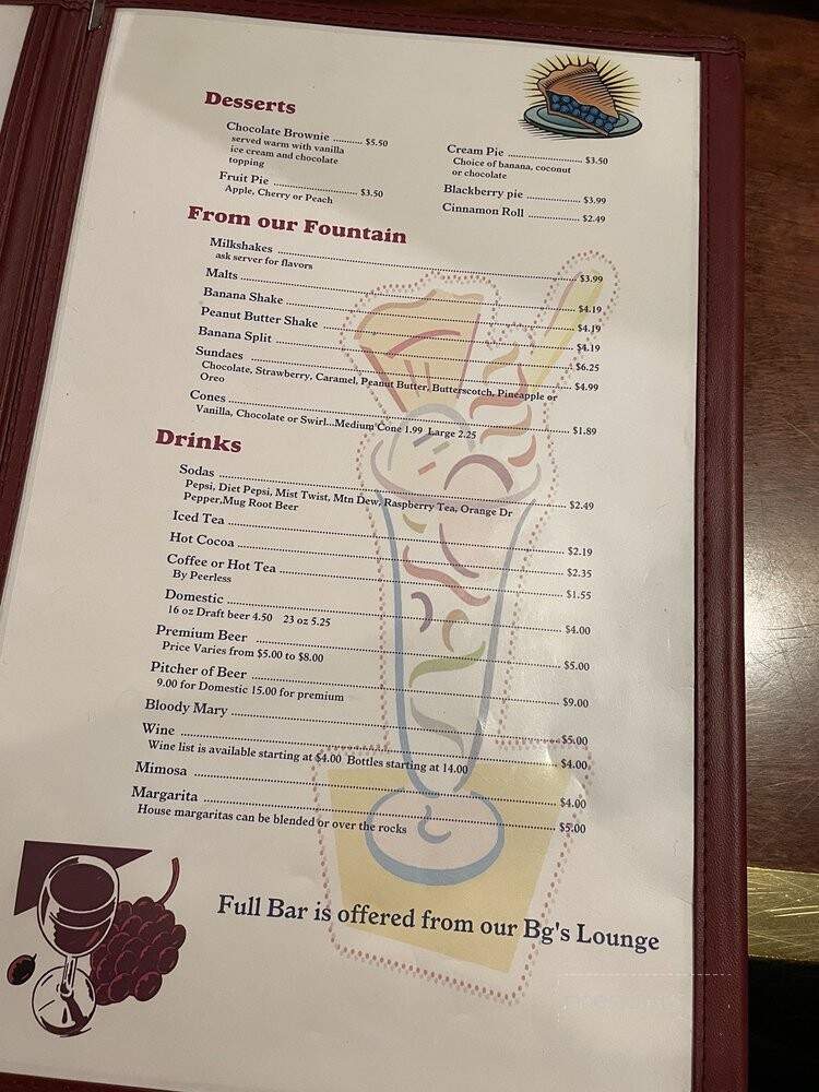 Mel's Dinner - Jackson, CA menu_pic