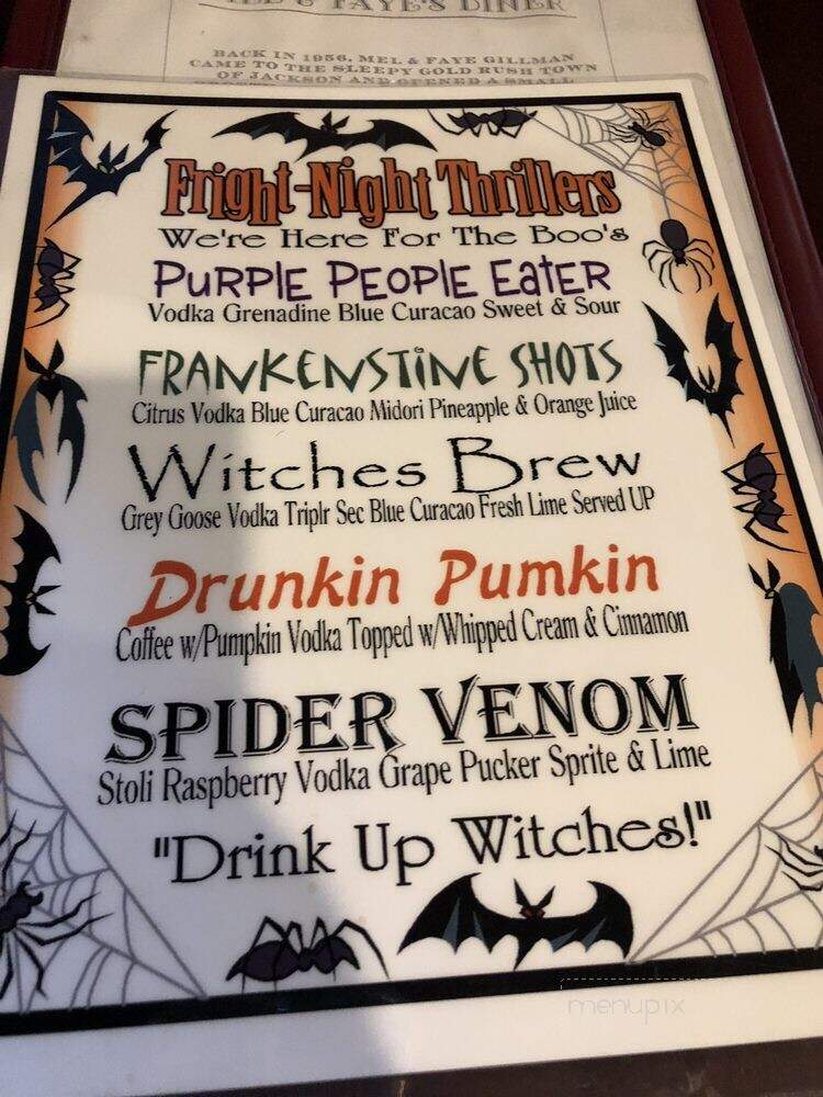 Mel's Dinner - Jackson, CA menu_pic