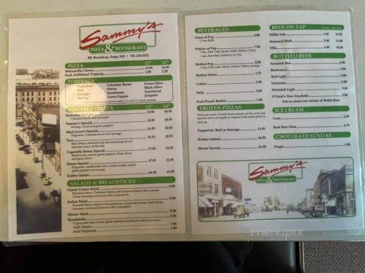 Sammy's Pizza & Restaurant - Fargo, ND menu_pic