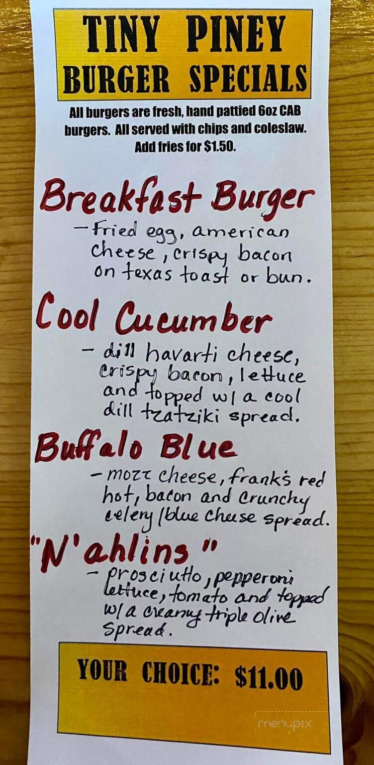 Pine Grove Inn - Batavia, NY menu_pic