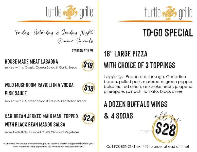 The Turtle Grill - Lake Havasu City, AZ menu_pic