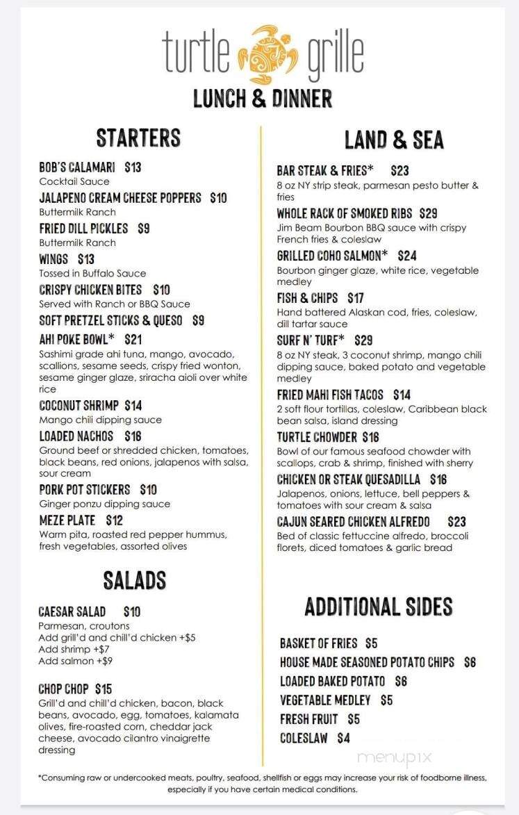 The Turtle Grill - Lake Havasu City, AZ menu_pic