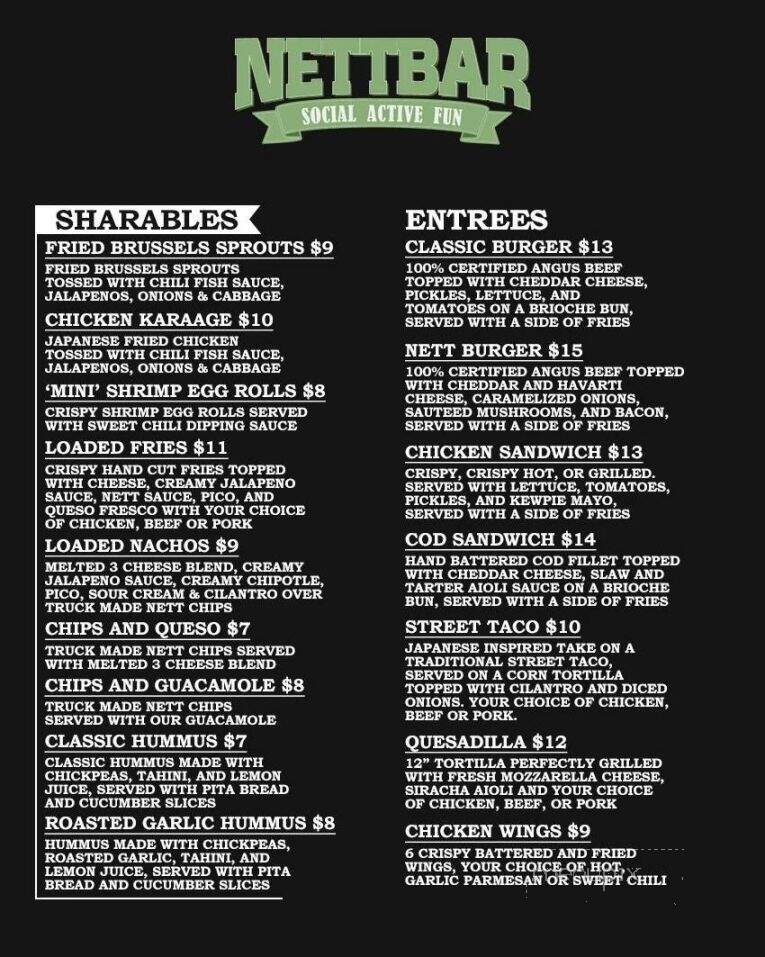 NettBar - Houston, TX menu_pic