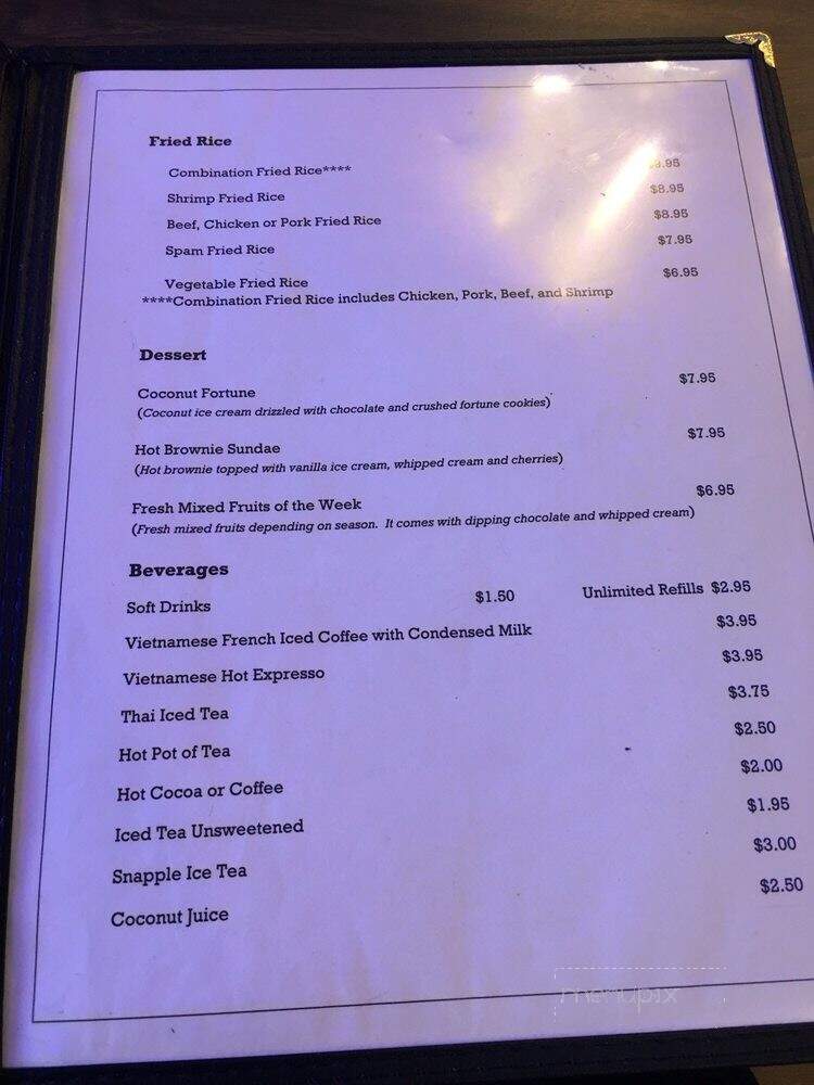 Pho Tahoe - Pollock Pines, CA menu_pic