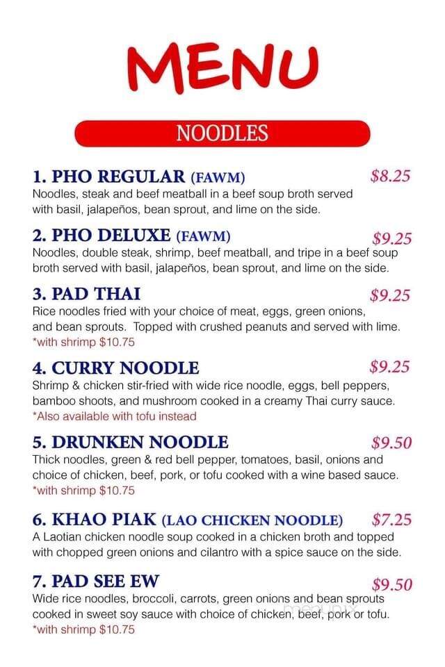 Plia's Kitchen - Green Bay, WI menu_pic