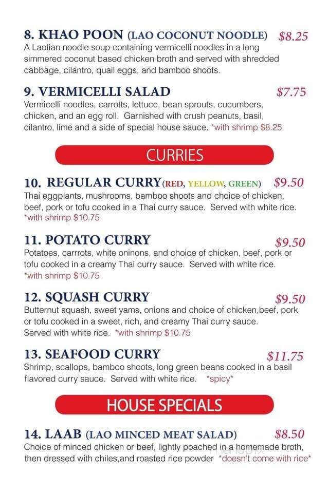 Plia's Kitchen - Green Bay, WI menu_pic