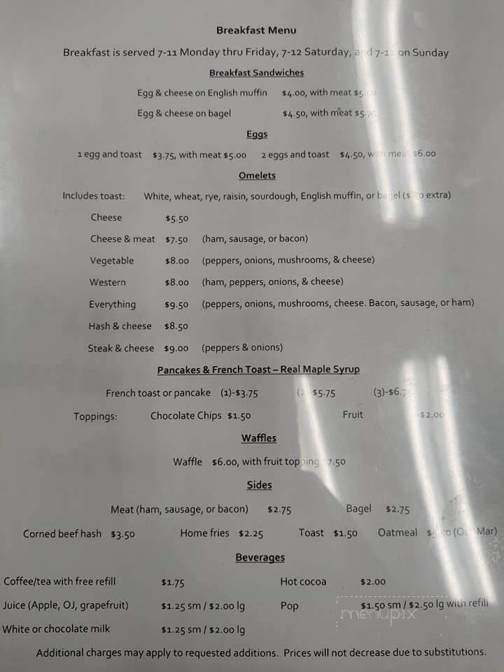 Prospector - Attica, NY menu_pic