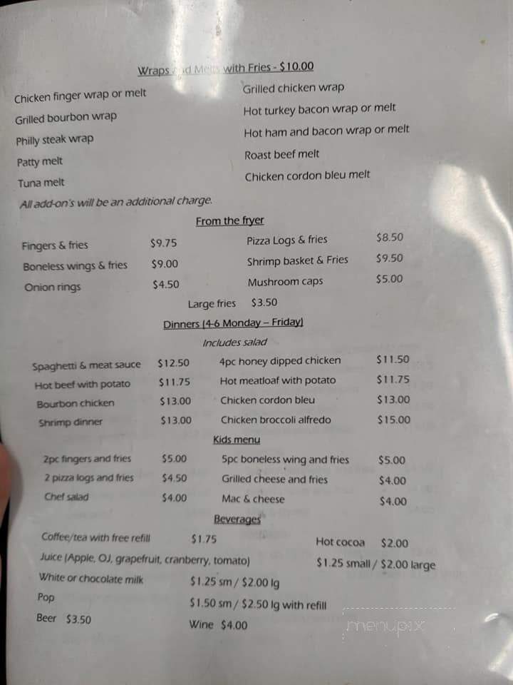 Prospector - Attica, NY menu_pic