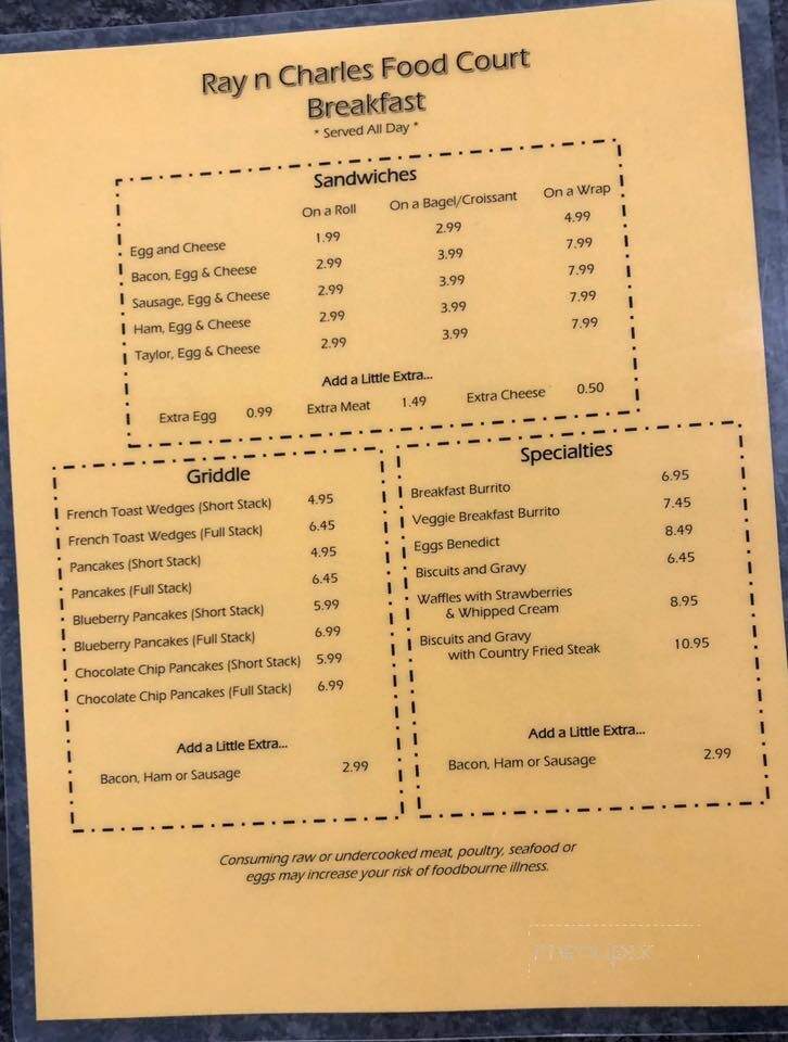 Ray & Charles - Milford, PA menu_pic