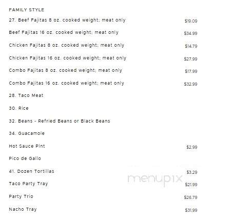 Rosa's Cafe & Tortilla Factory - Burleson, TX menu_pic