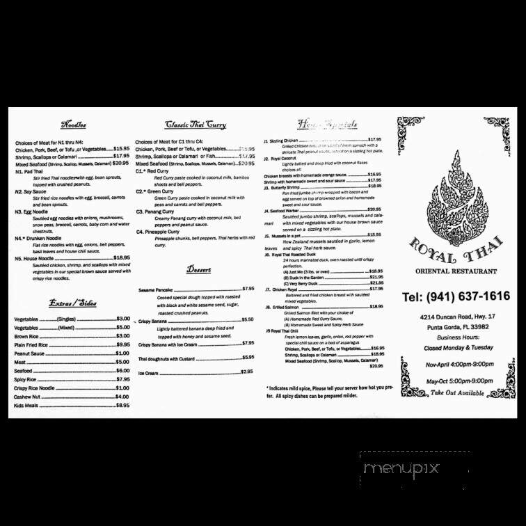 Royal Thai Oriental Restaurant - Punta Gorda, FL