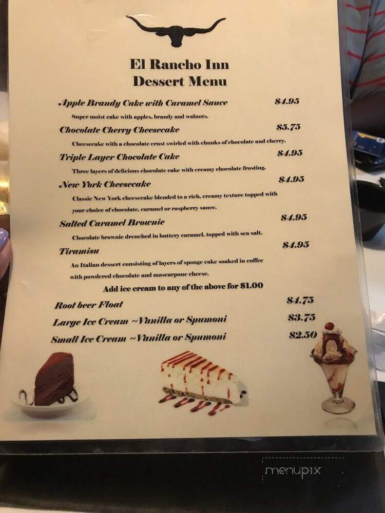 El Rancho Inn-Steak & Lobster - Stockton, CA menu_pic