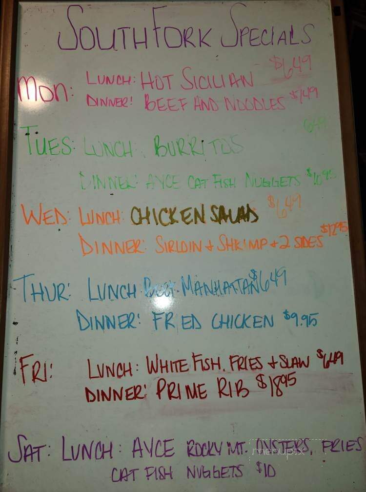 Southfork Restaurant & Pub - Mulberry, IN menu_pic