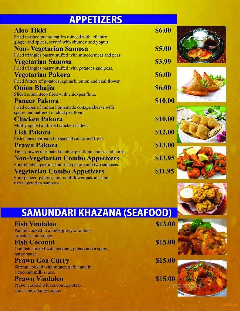 Spice of Life - Prince George, BC menu_pic