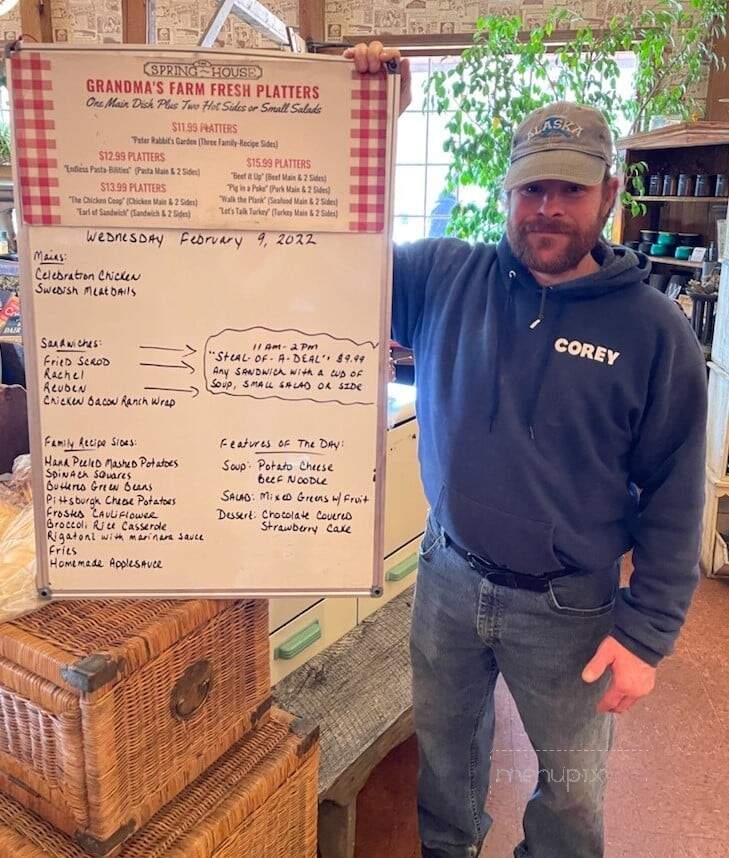 The SpringHouse - Washington, PA menu_pic