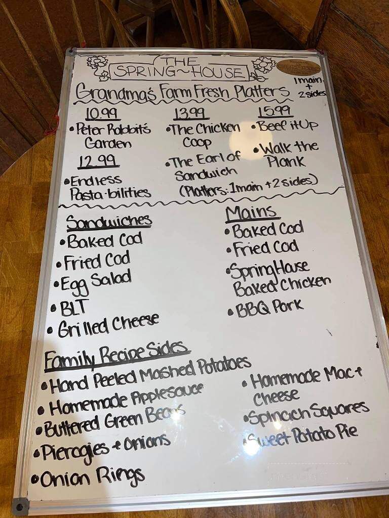 The SpringHouse - Washington, PA menu_pic