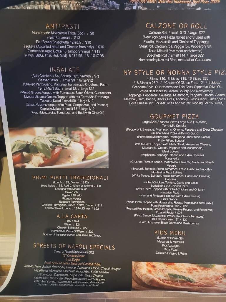 Terra Mia - Kings Mountain, NC menu_pic