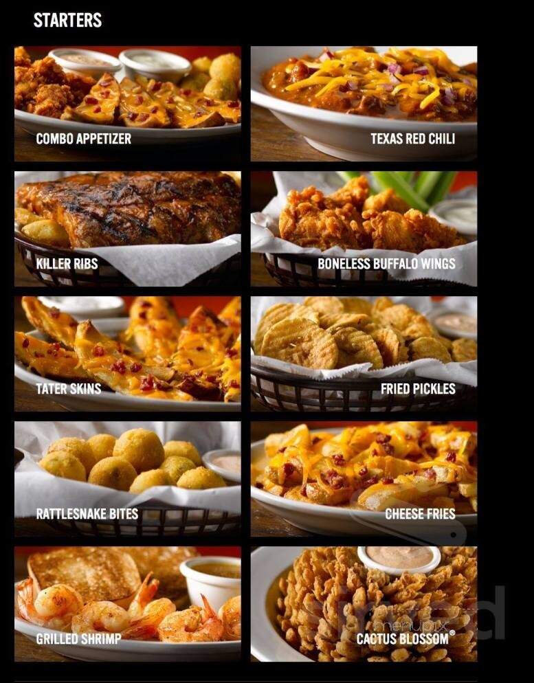 Texas Roadhouse - Huntsville, AL menu_pic