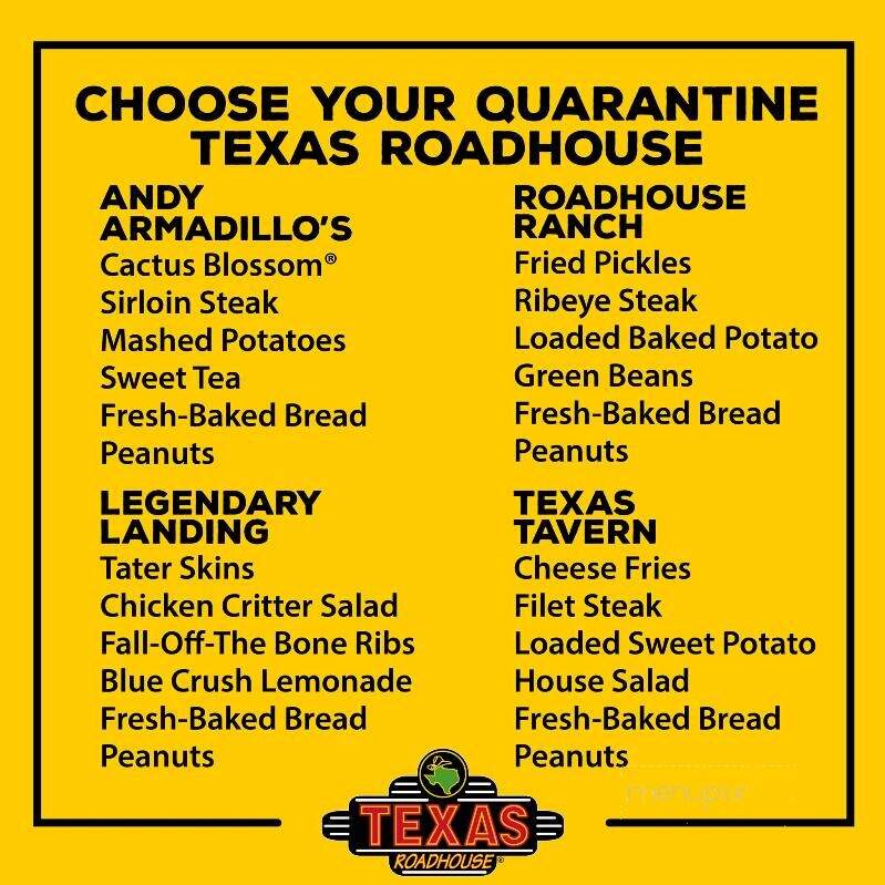 Texas Roadhouse - Huntsville, AL menu_pic