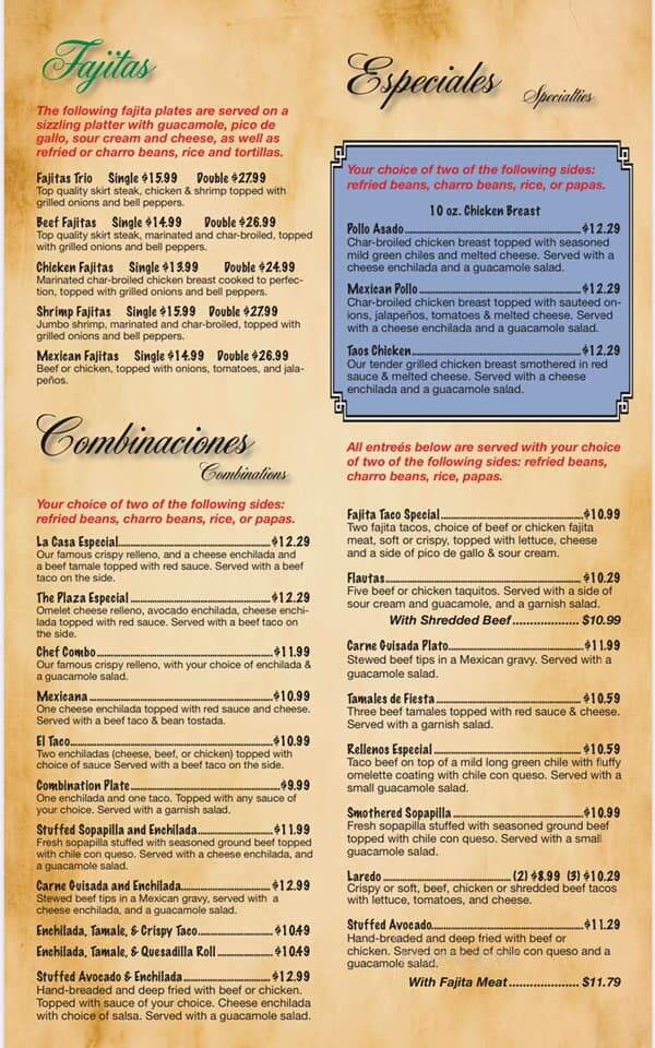 Plaza Restaurant - Childress, TX menu_pic