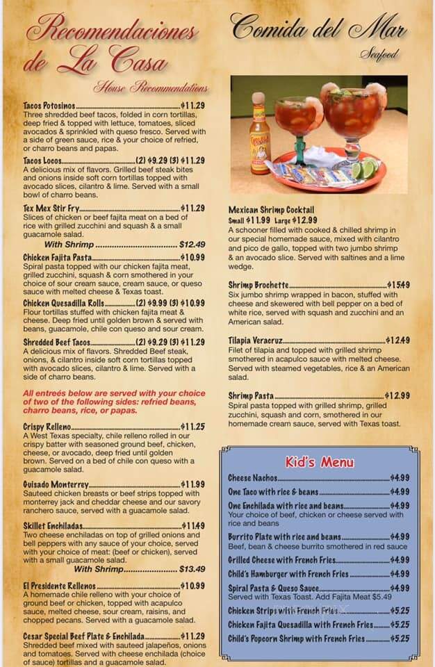 Plaza Restaurant - Childress, TX menu_pic
