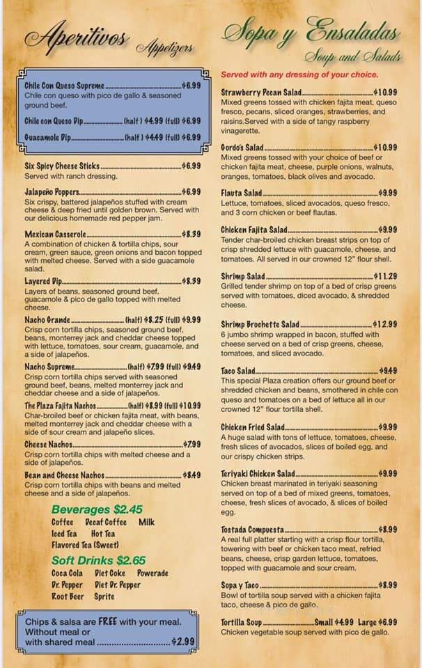 Plaza Restaurant - Childress, TX menu_pic