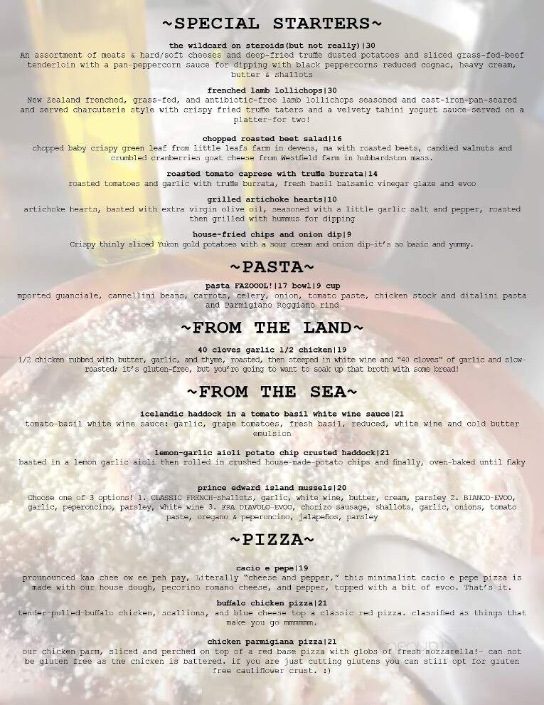 The UxLocale - Uxbridge, MA menu_pic