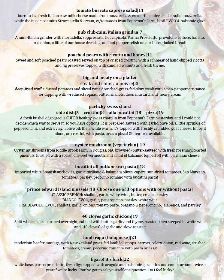 The UxLocale - Uxbridge, MA menu_pic