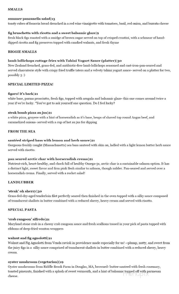 The UxLocale - Uxbridge, MA menu_pic