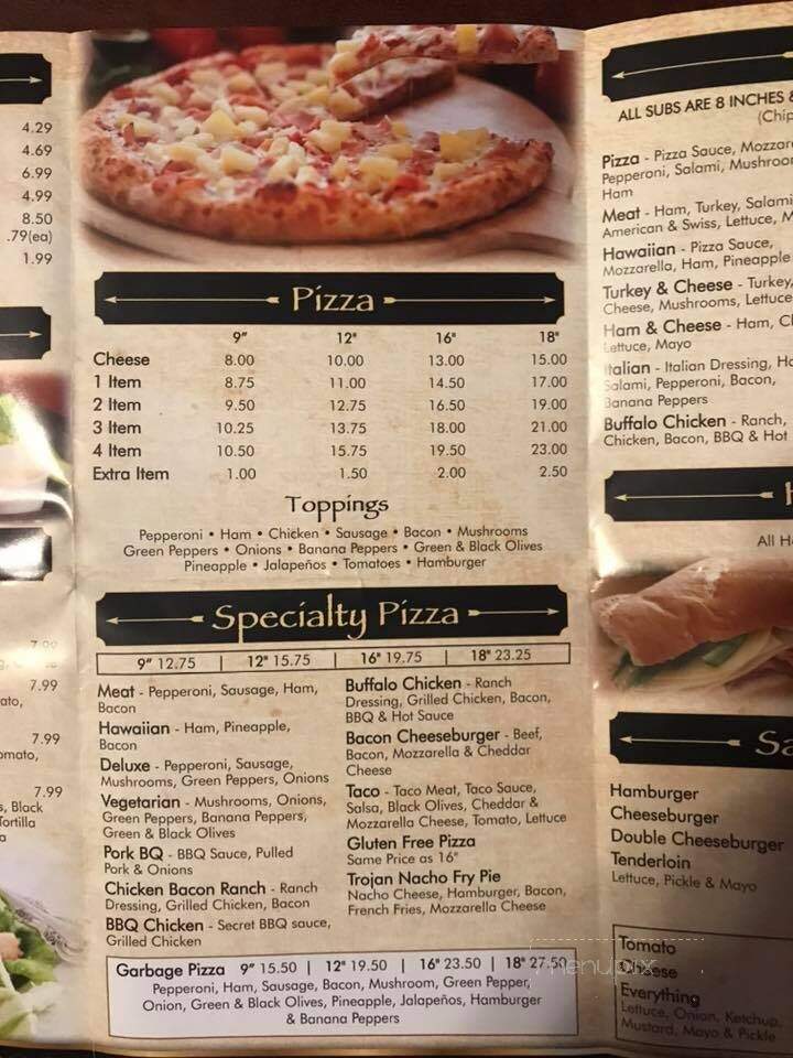 Trojan's Den Pizza - Botkins, OH menu_pic