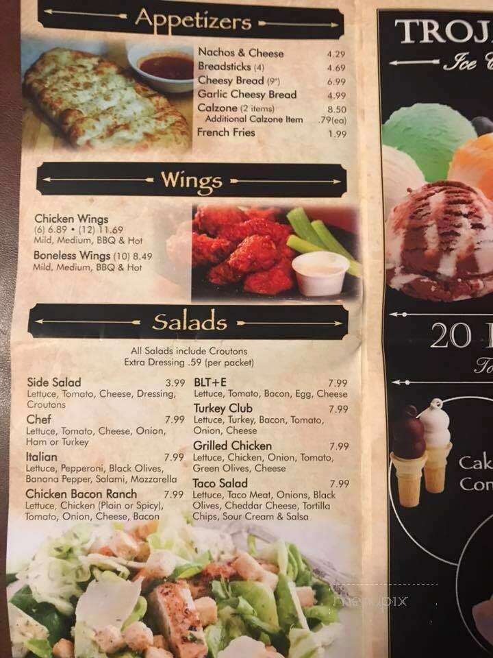 Trojan's Den Pizza - Botkins, OH menu_pic