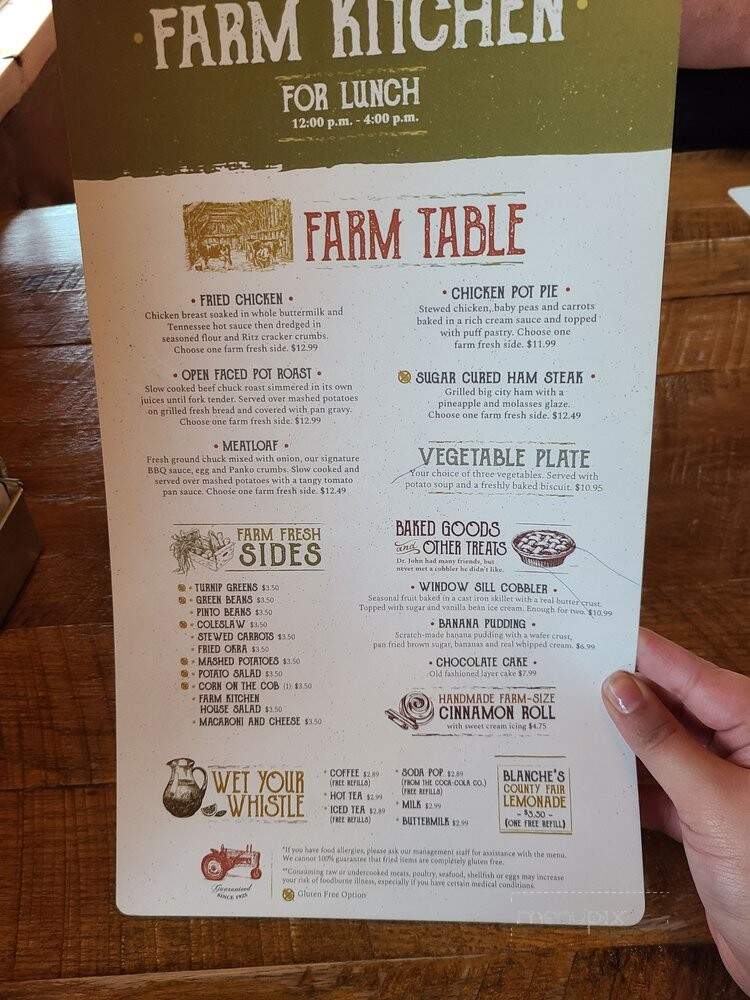 Five Oaks Farm Kitchen - Sevierville, TN menu_pic