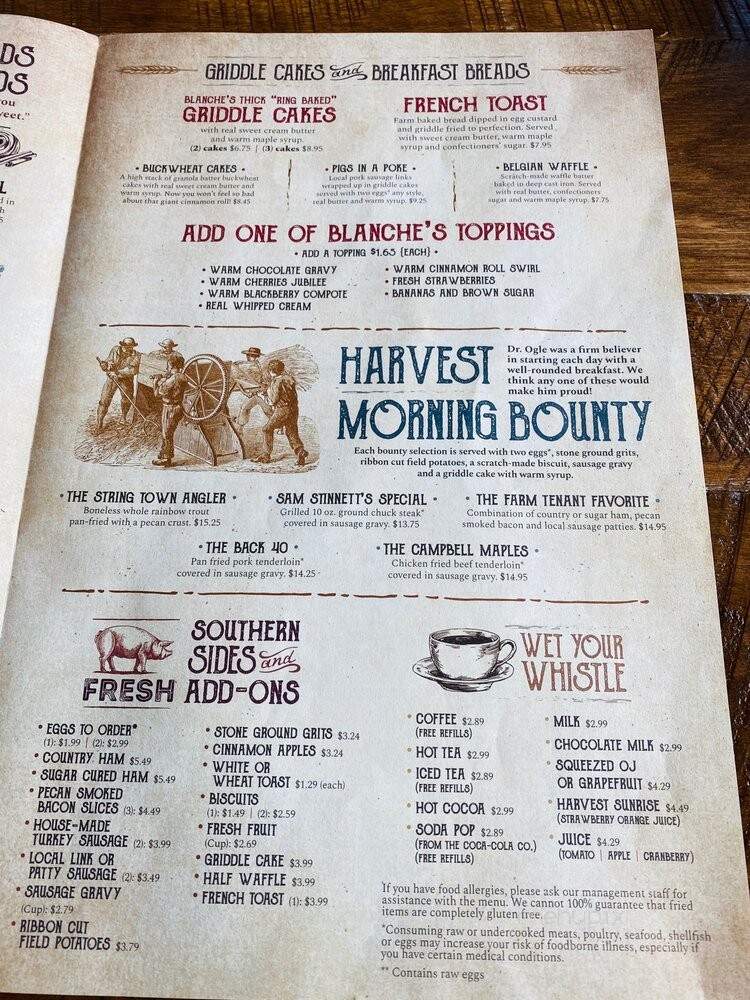 Five Oaks Farm Kitchen - Sevierville, TN menu_pic
