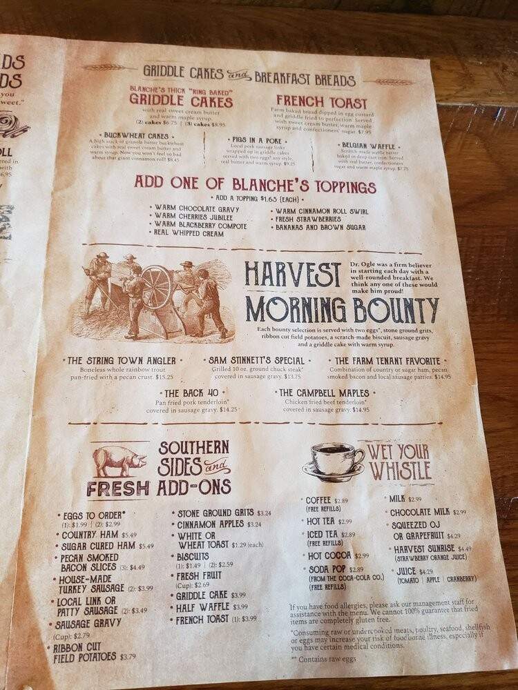 Five Oaks Farm Kitchen - Sevierville, TN menu_pic
