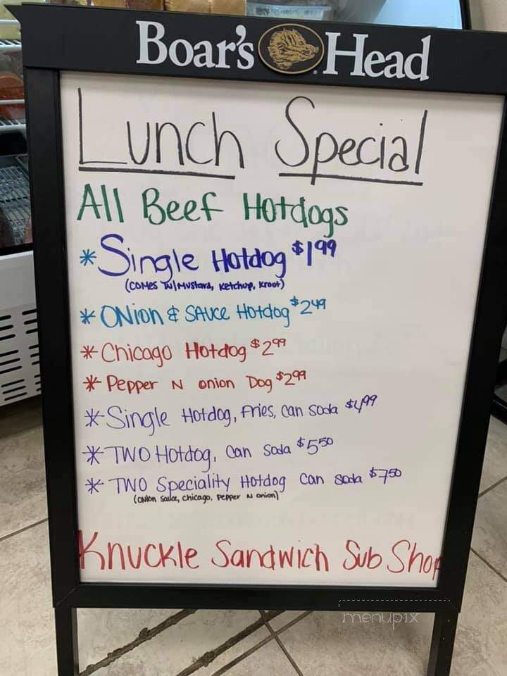 Knuckle Sandwich Sub Shop - Palm Coast, FL menu_pic