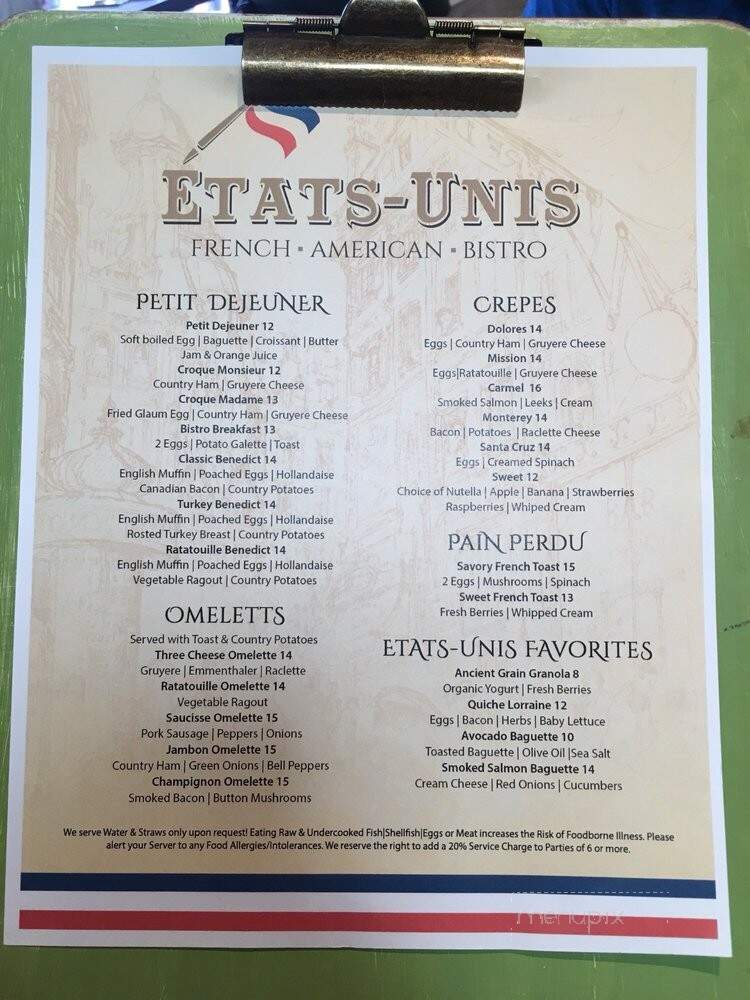 Lafayette Bakery & Cafe - Carmel, CA menu_pic