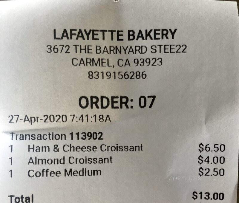 Lafayette Bakery & Cafe - Carmel, CA