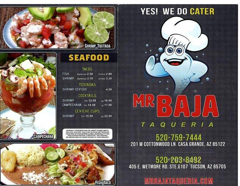 Mr Baja Taqueria - Casa Grande, AZ menu_pic