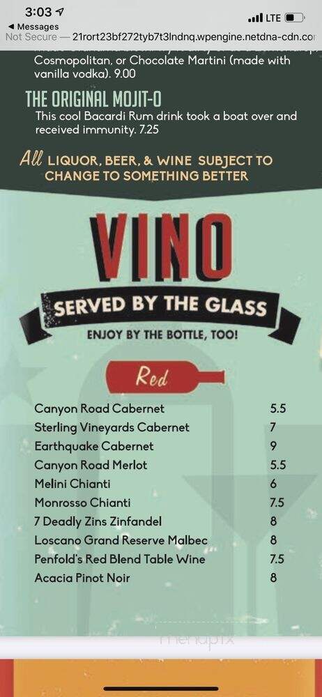 Oregano's - Littleton, CO menu_pic